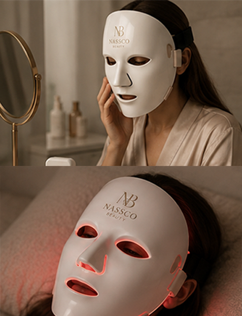 Side profile of the Nassco Beauty LED Radiance Mask box
